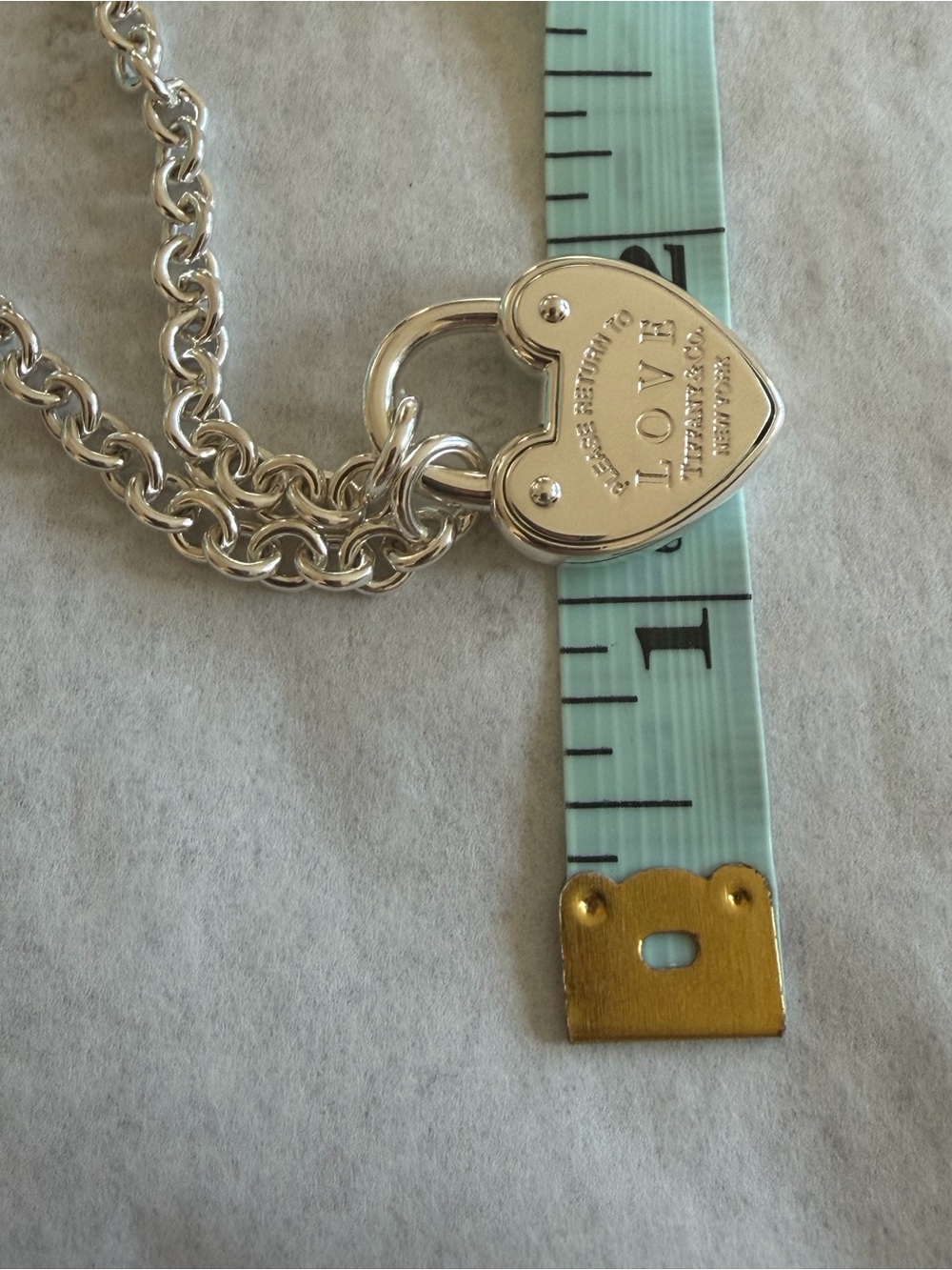 Tiffany & Co. Lock Heart Necklace 18 inches! - Picture 6 of 10